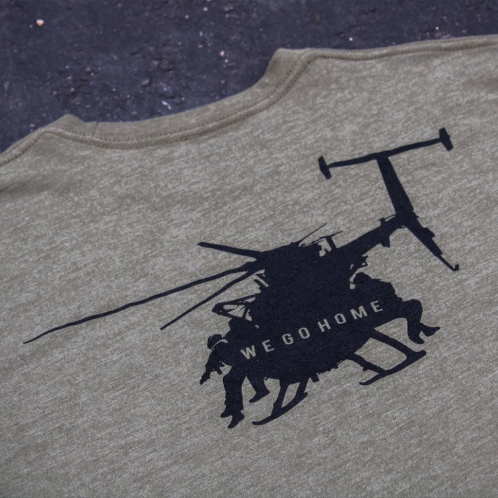 LANDING ON THE X LITTLE BIRD T-SHIRT - MILITARY GREEN