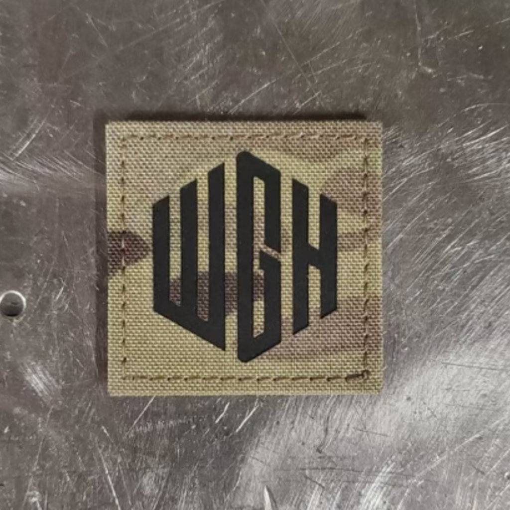 WE GO HOME LOGO PATCH- MULTICAM/BLACK VINYL