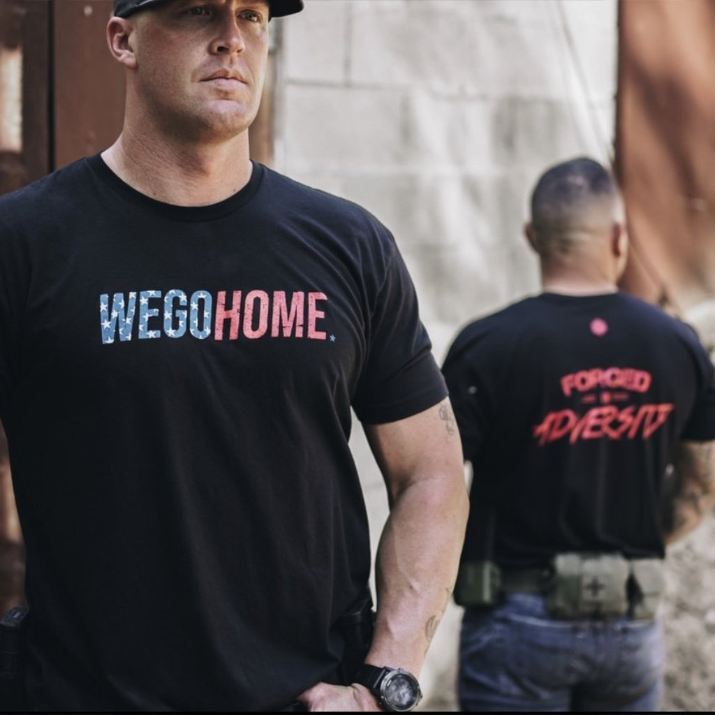 Land of the free, home of the brave Tee-Black/Red