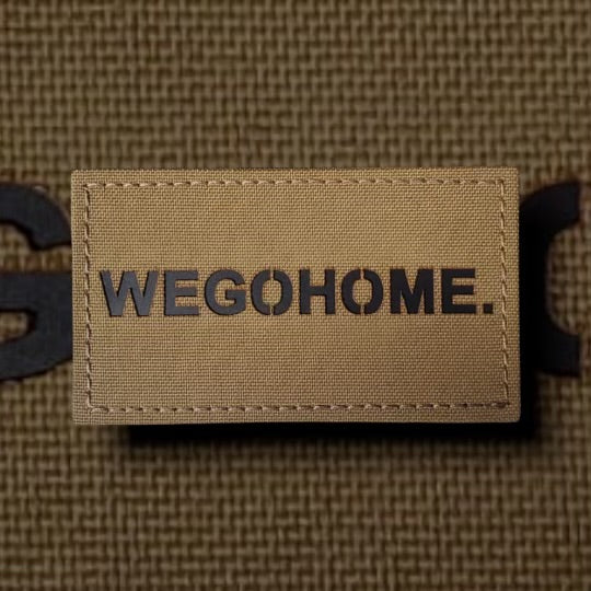 WE GO HOME PATCH - FDE/BLACK VINYL