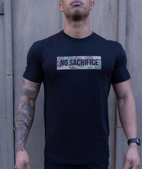NO SACRIFICE, NO VICTORY T-SHIRT - BLACK & MULTICAM