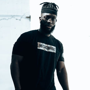 NO SACRIFICE, NO VICTORY T-SHIRT - BLACK & MULTICAM